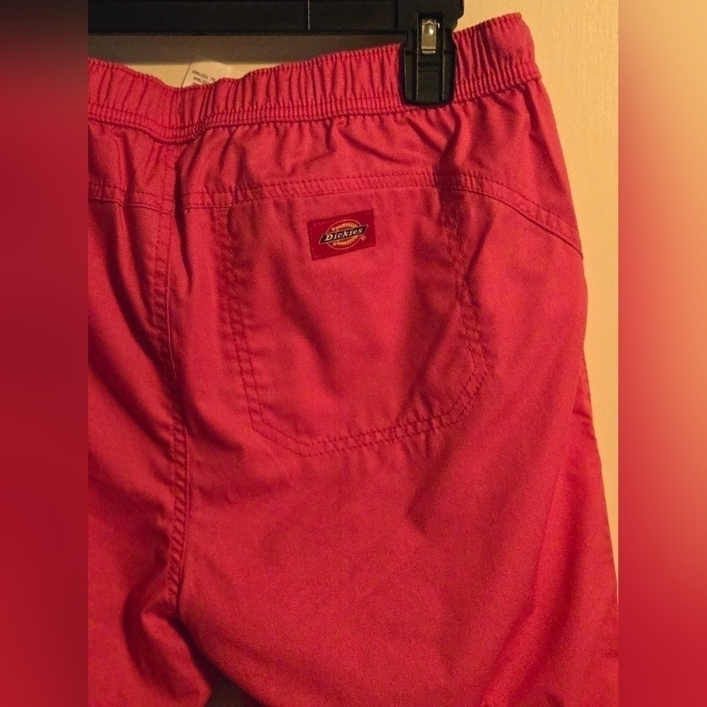 NWOT, Dickies EDS Signature Scrub Pants, Low Rise, Straight Leg Drawstring, Pink - Picture 10 of 14